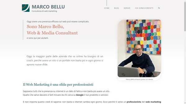 screenshot del sito marcobellu.it